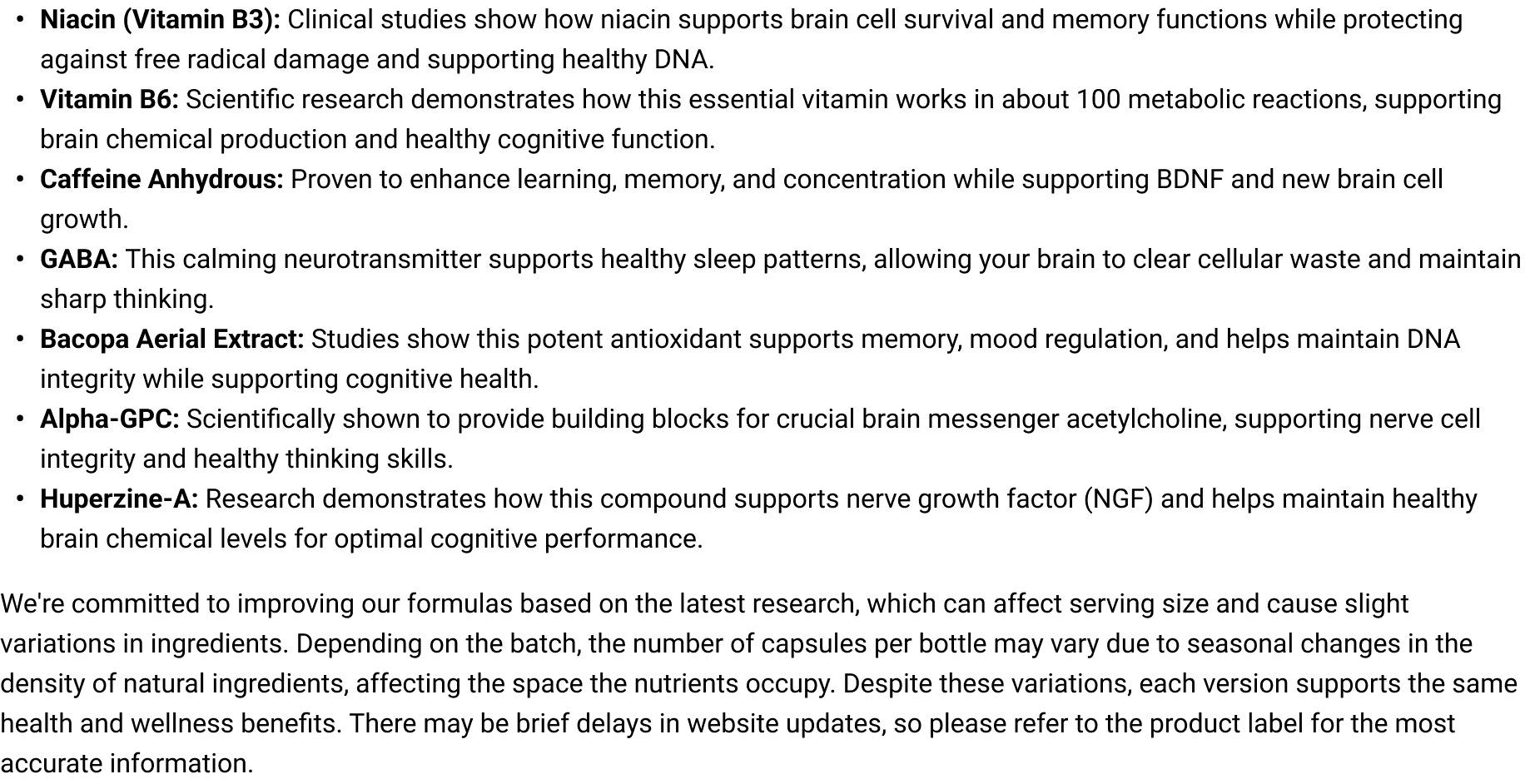 Ingredients