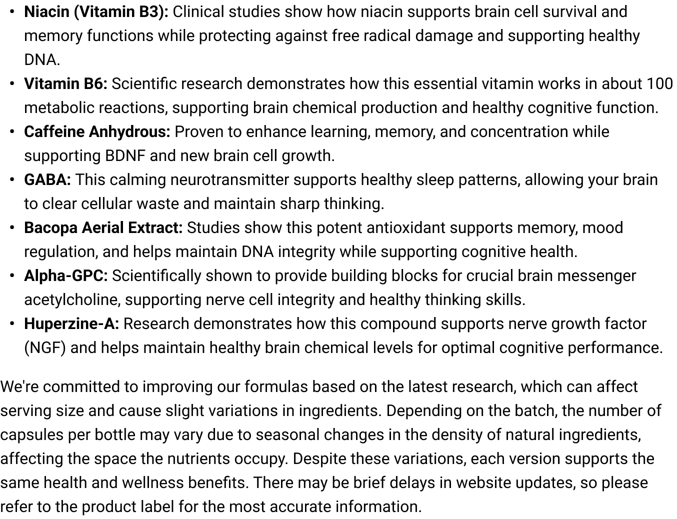 Ingredients
