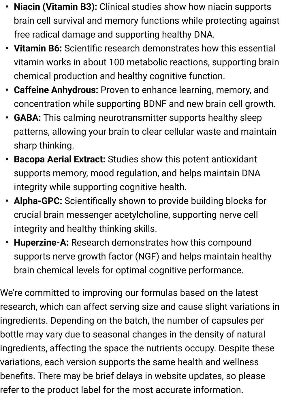 Ingredients