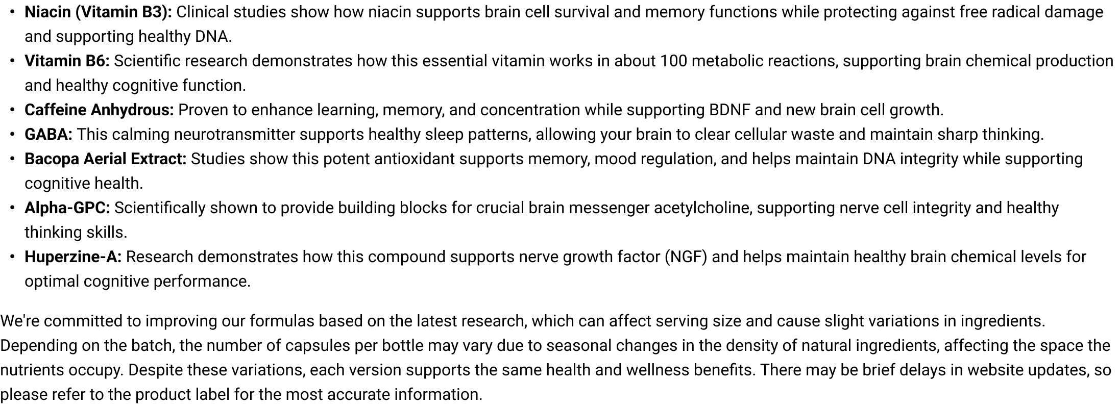 Ingredients