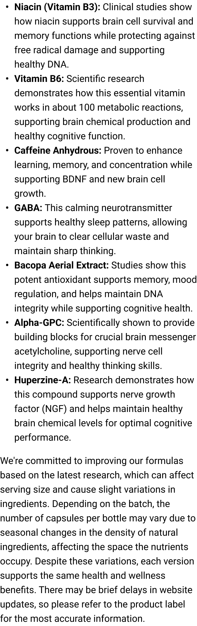 Ingredients